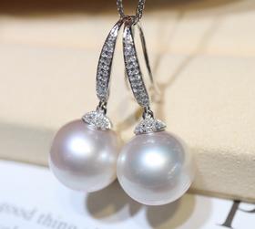 13.5mm澳白珍珠耳环