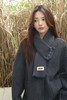 amadella 深灰色短款羊绒大衣针织围巾套装 19271 商品缩略图0