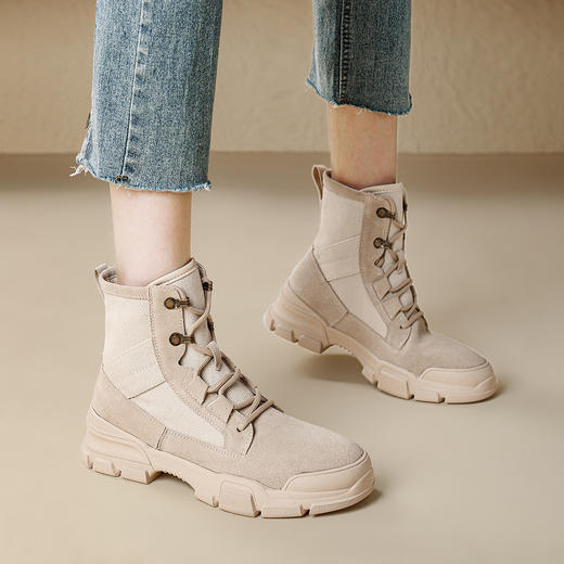 品质好货 | Safiya/索菲娅2024加绒时尚户外风马丁靴工装靴棉鞋 SF44118703 商品图3