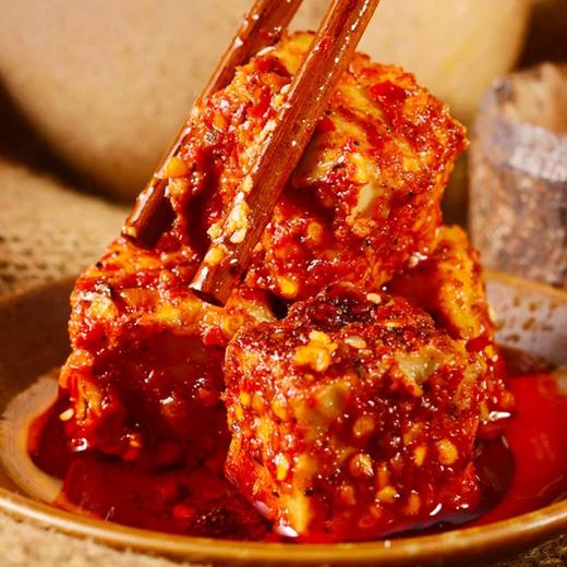 重庆特产 夹江香辣腐乳 500g瓶装 四川红方霉豆腐农家自制下饭菜 商品图2