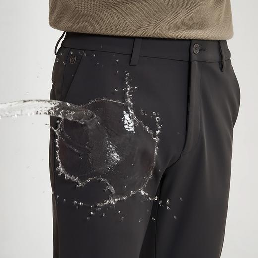 【复合加绒】柒牌弹力休闲裤男2024秋冬新款商务百搭直筒中腰男裤	127H72560 商品图2