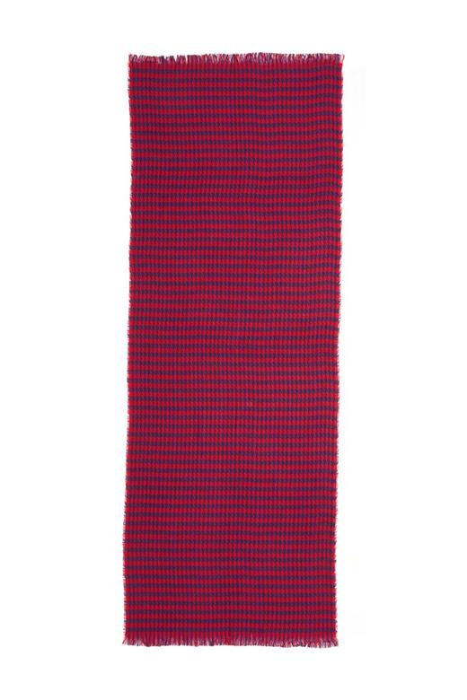 AVA 千鸟格撞色流苏围巾 5636 商品图2