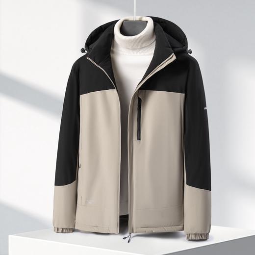 【可拆卸帽】【新款DK】大依优型大码男装棉服连帽户外棉衣夹克加肥加大休闲夹克胖子外套上衣 商品图0