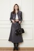 WHO KNOWS 复古黑灰色牛仔外套半裙套装 19260 商品缩略图0