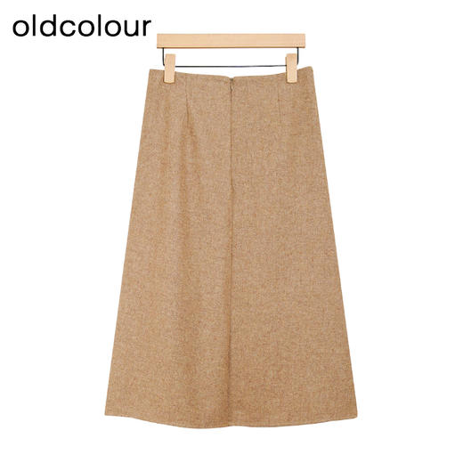 oldcolour冬季新款复古简约时尚气质百搭高级感半身裙女P450601A1 商品图1