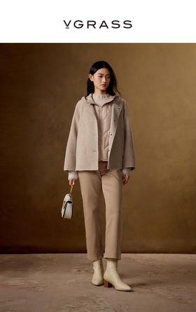 VGRASS维格娜丝24年冬新款羽绒大衣两件套