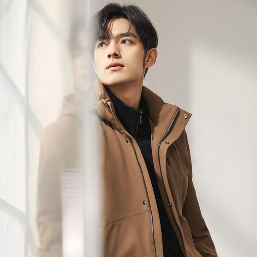 【白鸭绒】柒牌可卸连帽羽绒服男2024冬季新款休闲百搭保暖厚外套	127E70650 商品图1