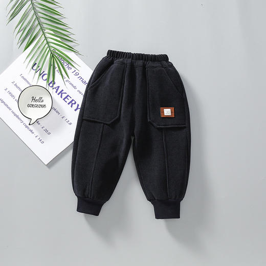 【柔软舒适，保暖性能升级】男童秋冬季加绒裤子 新款儿童一体绒休闲裤 男宝宝冬装保暖长裤-QQ 商品图7