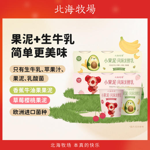 【直供】北海牧场小果泥双口味组合低温酸奶 商品图0