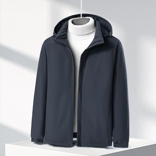 【可拆卸帽】【新款DK】大依优型大码男装棉服连帽户外棉衣夹克加肥加大休闲夹克胖子外套上衣 商品图0