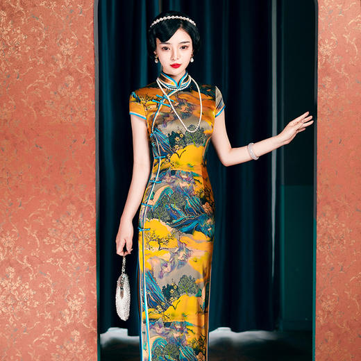 黄山桑蚕丝，高档真丝旗袍 WXG-C-11 商品图3