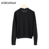 oldcolour黑色简约气质宽松百搭短款针织衫女P440509A1 商品缩略图1