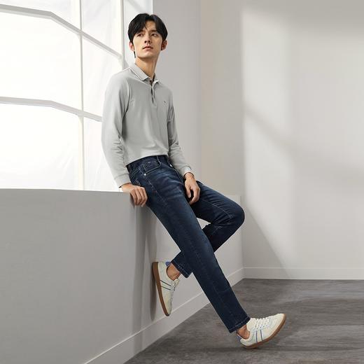 【高弹】柒牌水洗牛仔裤男2024秋季新款时尚潮流中青年百搭直筒裤	127H71260 商品图3