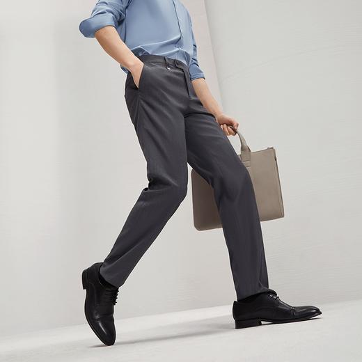 【犀牛褶工艺】柒牌西裤男2025秋季新款商务休闲修身直筒西装长裤	127H71810 商品图1