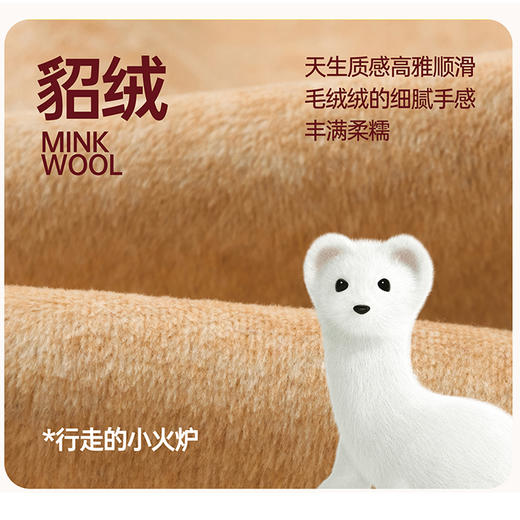 秋冬貂绒糯米直筒裤厚款休闲时尚暖呼呼松弛感长裤560g阔腿裤XZ3693 商品图3