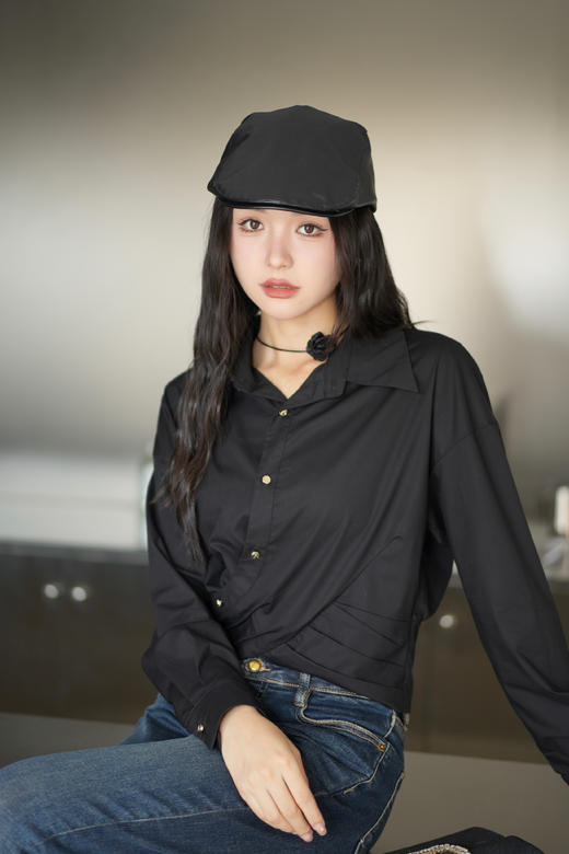 反领下不规则个性长袖衫9421020062 商品图2