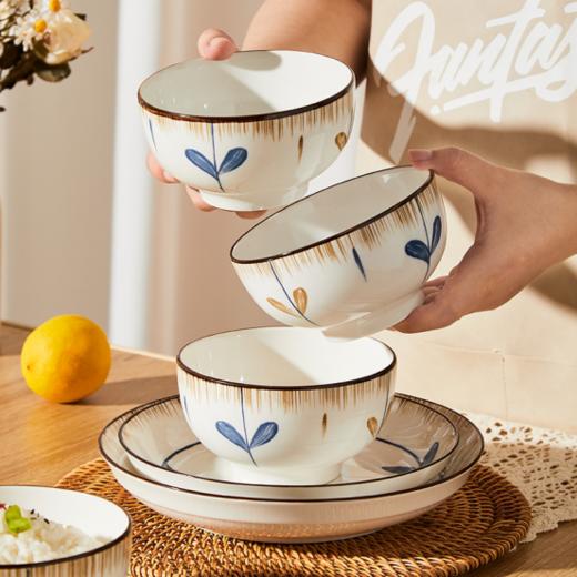 【慕系MUXI釉下彩春芽16件套】 🌈特别喜欢这套温柔的气息，🤩釉下彩质感融入生活之美💕光是看着也心生喜悦 🍂可以放入微波炉、烤箱、洗碗机、消毒柜使用〰️💓 商品图1