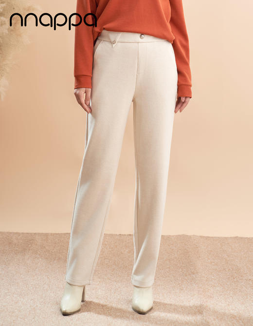 羊毛人竖纹通勤烟管裤PA29330 商品图0