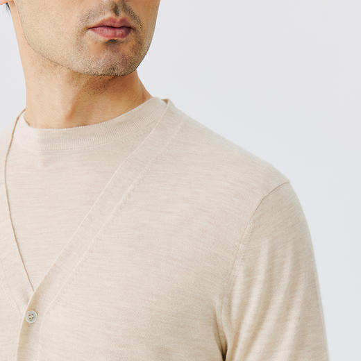 东黎 • 山羊绒男士秋冬V领系扣开衫 4880 商品图5