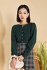Stay2Weeks 复古绿圆领简约气质针织开衫 14489 商品缩略图0