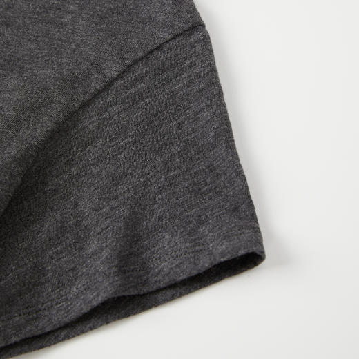 ROMI STUDIO“松弛简约”100%有机棉竹节花纱感圆领短袖T恤421T5035 商品图3