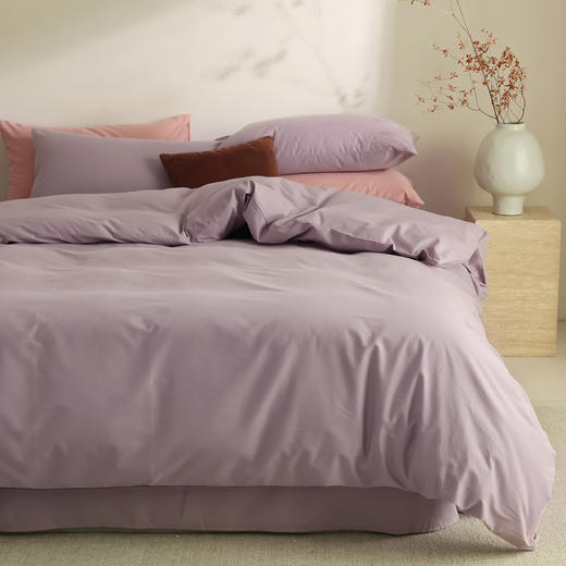 【100支全棉磨毛四件套】磨毛100支全棉四件套纯色轻磨毛床品套件长绒棉双拼 商品图13