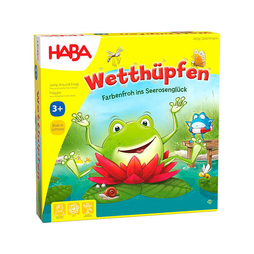 HABA 青蛙跳荷花 儿童桌游 适合3岁 辨识颜色 逻辑策略  德国品牌-305272 商品图0