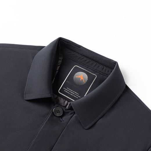 【90白鸭绒 可脱卸内胆】罗蒙秋冬翻领羽绒服外套男士简约百搭爸爸装羽绒服外套 商品图6