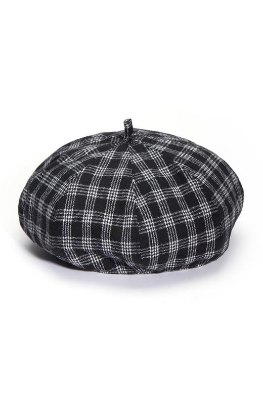 AVA 黑白格纹时尚贝雷帽 7793 商品图1