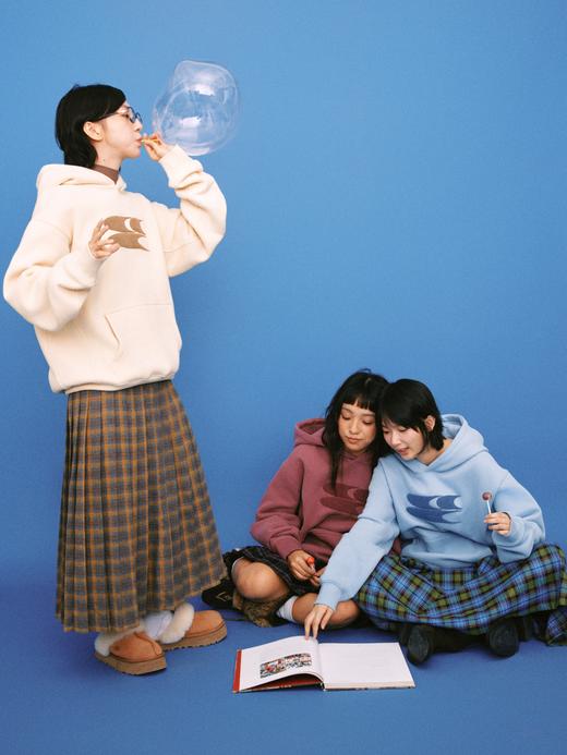 CryingCenter 奶油牙刷logo加绒短版连帽卫衣 哭喊中心 商品图4