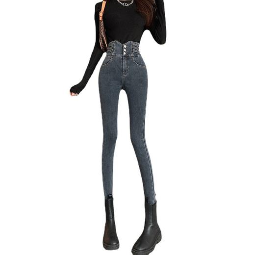 【超高腰牛仔裤】秋冬新款 小脚裤子显瘦紧身铅笔裤 收腹提臀长裤潮流 商品图4