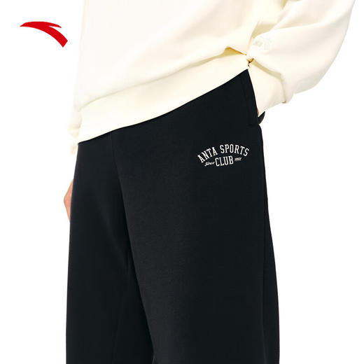 安踏运动裤男裤2024秋冬季新款复古泡芙绒男子针织长裤子152448307 商品图2