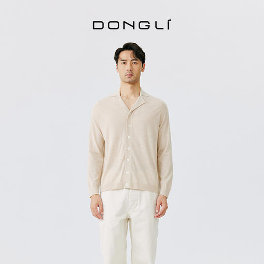 东黎 • 山羊绒男士秋冬精纺针织翻领羊开衫 4893 商品图5