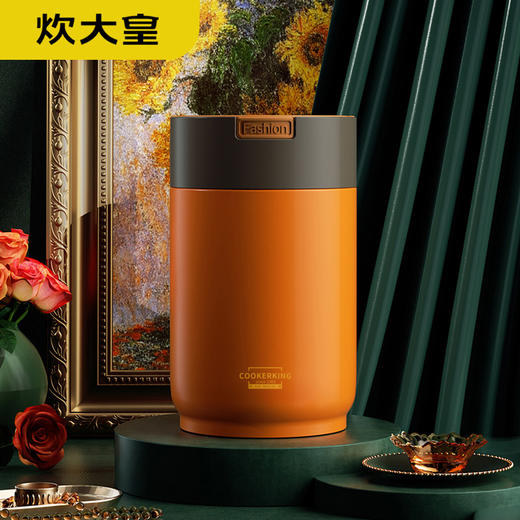 🎁炊大皇多味保温提锅 2.0L(橘色)   内外304材质、304不锈钢深/浅内格 不惧漏 不串味 携带更方便 商品图3