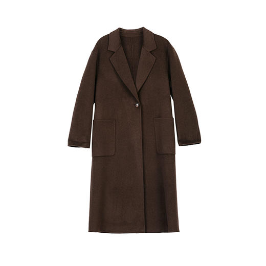 SCC8BD147诗梦松果棕长款大衣 商品图4