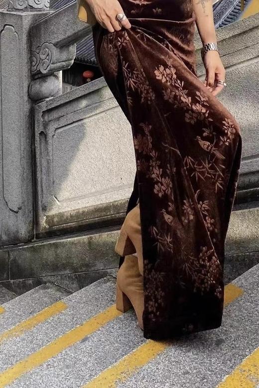 Le Malene 新中式国风印花图案提花半裙 19321 商品图1