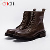 CHCH平衡鞋短靴2024秋冬新品拉链粗跟时尚女靴短靴马丁靴CN2B6271 商品缩略图5
