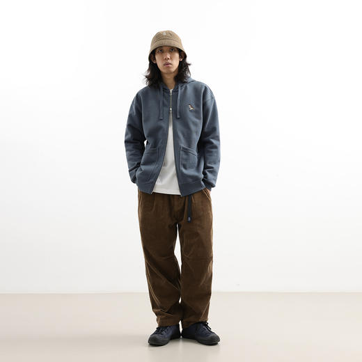 吃茶去chichaqu24秋冬重磅带帽拉链卫衣复古加厚全棉帽衫男女百搭 商品图1