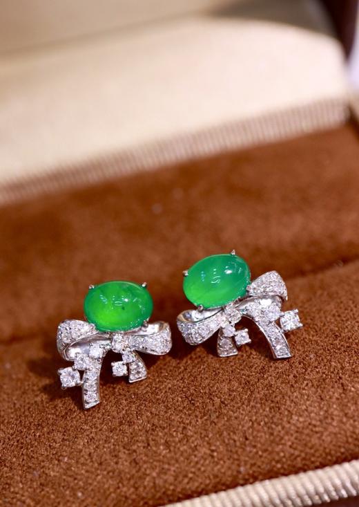 18K祖母绿耳钉 1.90ct 商品图3