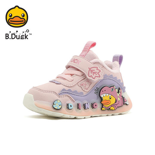 B.Duck小黄鸭童鞋男女童休闲鞋冬季新款发光鞋保暖加绒22-30 B5586897 商品图3