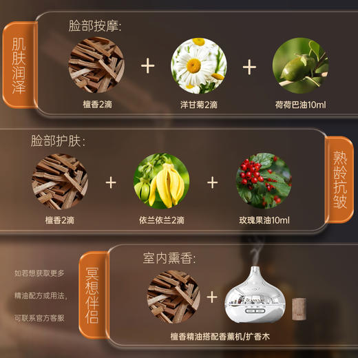 【双12大促】嘉媚乐小产地檀香精油  抗皱抚纹  肌肤补水锁湿  小产地单方精油  官方正品 商品图2