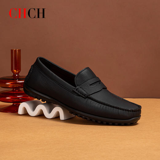 CHCH平衡鞋牛皮休闲经典时尚休闲鞋一脚蹬商务男鞋CO2A2111 商品图3