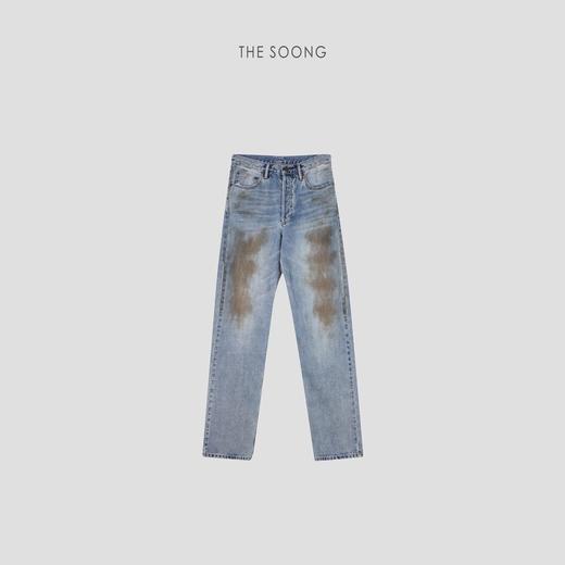 THESOONG|"脏脏裤"13.2安赤耳单宁洗水手擦猫须做旧中腰牛仔裤HYXNZ4905（男裤 收到需自行裁剪） 商品图3