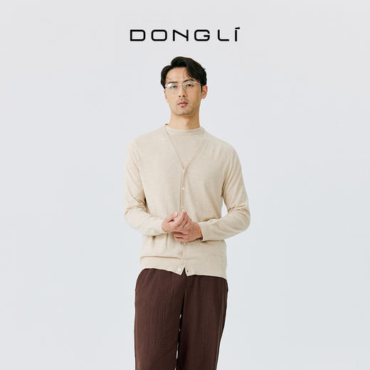 东黎 • 山羊绒男士秋冬V领系扣开衫 4880 商品图2