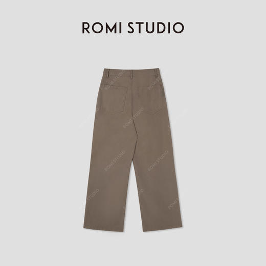 ROMI STUDIO“冬日松弛”长绒棉混纺朱地肌理直筒休闲裤RW24WXY0779 商品图1
