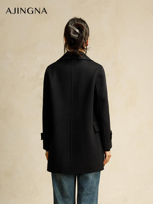 【商场同款】阿菁娜冬季新款宽松H型慵懒大衣A30D211009 商品图3