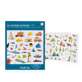 Moulin Roty 探险家 贴纸 适合3岁以上 艺术启蒙 放飞想象力 法国品牌-712186