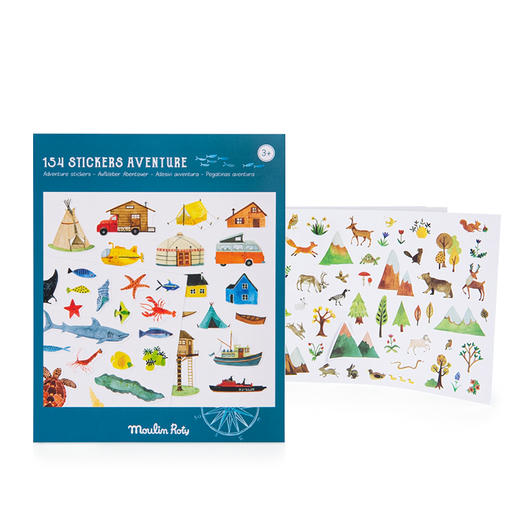 Moulin Roty 花朵女孩主题 涂色绘本&贴纸 适合3岁以上 艺术启蒙 放飞想象力 法国品牌-710185 商品图14