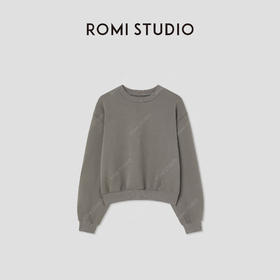 ROMI STUDIO“松弛随性” 内加绒落肩宽松圆领套头卫衣 RW24AS90935