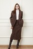 Le Malene 焦糖咖灯芯绒西装外套半裙套装 19323 商品缩略图1